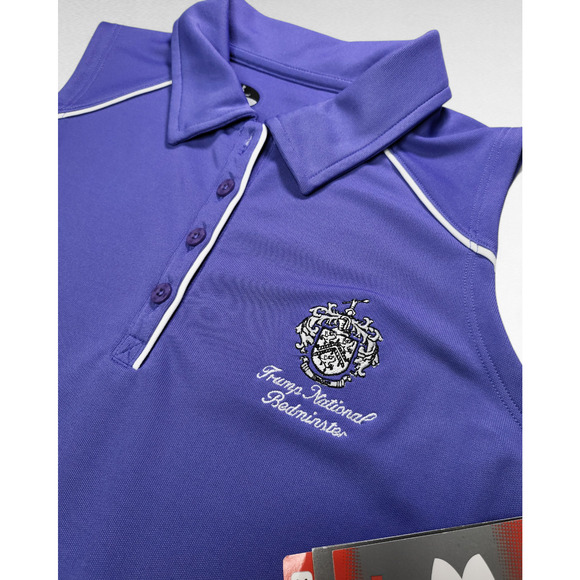 NWT Under Armour Women's Trump National Bedminster Sleeveless Golf Polo Size M - Picture 1 of 6